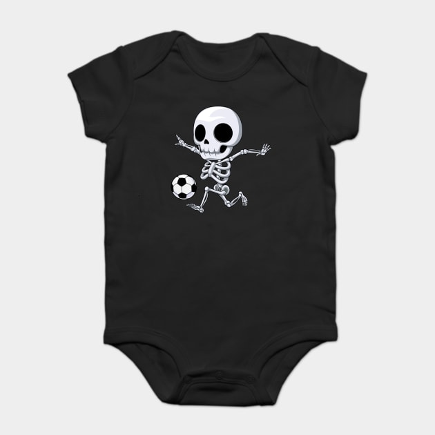 Bony Boots: The Skeleton Soccer Star Baby Bodysuit by GoshWow®